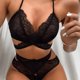thumbnail image 4 of Gibobby Conjunto Lencería Tanga Y Bralette Lencería erótica para Mujer Babydoll Colegiala Uniforme Colegiala Ropa Interior Sensual de Dama Conjunto de Pijama(Negro, G), 4 of 5