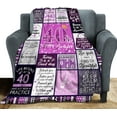 thumbnail image 2 of 50th Birthday Gifts for Women, Gift Ideas for Women Turning 50, 50 Year Old Blanket 50" X 60", 50th Birthday Gift for Wife, Sister, 50th Birthday Gift Ideas, 50th Birthday Blanket, 2 of 5