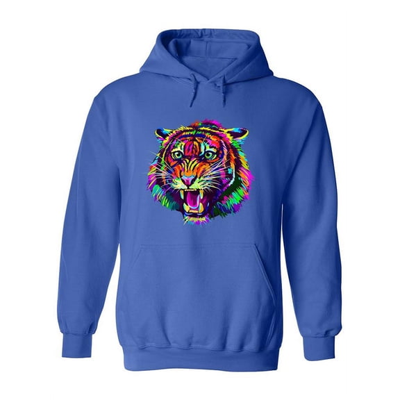 Neon Tiger Hoodie Women -Image by Shutterstock, Female Small