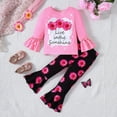 thumbnail image 2 of LUOGENLI Little Girls Outfits Size 5/6 Toddler Girls Long Sleeve Black Tops and Floral Print Pants Outfits Clothes Set for ChildKids Clothes Girls Fall Outfits Red 3-4 Years, 2 of 6