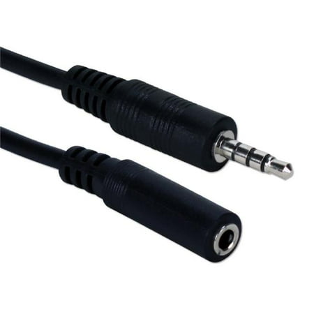 - QVS CC411-06 6 ft. & 3.5 mm 3 Ring Mini Stereo Headset Mic & Audio Extension Cable