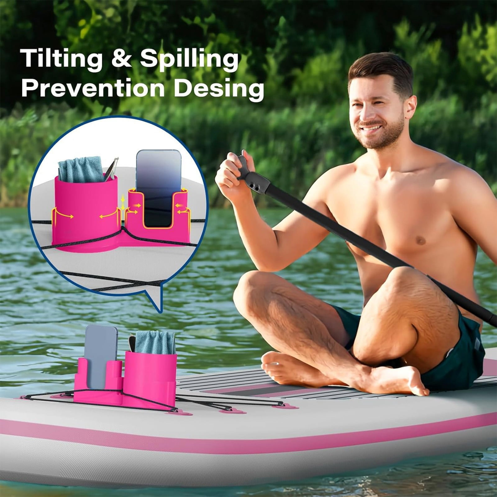 LSLJS Support de Gobelet de Kayak pour Planche à Pagaie, Gobelet à Boisson pour Accessoires de Planche à Pagaie, Planches de Surf, Canots et Accessoires de Kayak pour Types de Bouteilles de LSLJS Support de Gobelet de Kayak pour Planche à Pagaie, Gobelet à Boisson pour Accessoires de Planche à Pagaie, Planches de Surf, Canots et Accessoires de Kayak pour Types de Bouteilles de