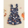 thumbnail image 6 of ESASSALY Kids Girls Overalls Farm Cow/Chicken Print Sleeveless Straps Shortall, 6 of 9