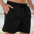 thumbnail image 6 of XMMSWDLA Men's Quick Dry Swim Trunks Swimsuits Mesh Liner Beach Bathing Suits Swimming Board Shorts Black Bike Shorts for Men, 6 of 9