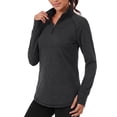 thumbnail image 3 of Rosvigor Plus Size Sweatshirts for Women Quarter Zip Pullover Casual Long Sleeve Shirts Loose Pullover Sweatshirts with Thumb Holes, 3 of 9
