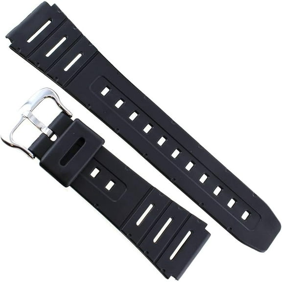 20mm rubber Replacement Resin Watch Band fits Casio CA-53W-1 CA-61W-1 FT-100W-1 W-520U-1 W-720-1 W-720G-9