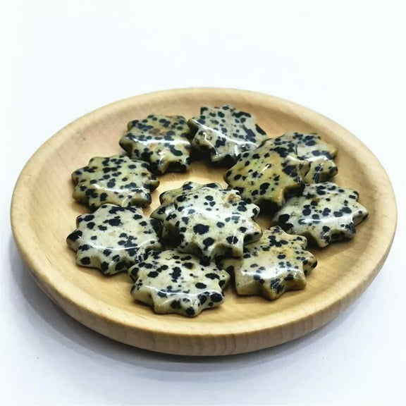 GKNET 10pcs Natural Speckle Stone Sun Crystal Healing Carved Gem Reiki Healing