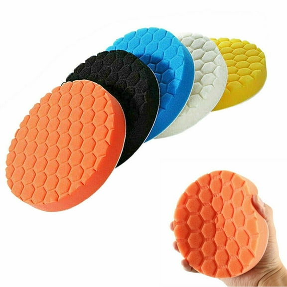 SATC 5Pcs Polishing Pad 6 inch Car Polisher Foam Buffer Waxing Finishing Buffing Wheel
