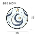 thumbnail image 4 of Moon and Stars Memory Foam Bath Mat 36" Absorbent Rug with Non Slip Base and 4 Bonus Pads, 4 of 6