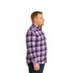 thumbnail image 3 of Big Kong Camisa Tallas Grandes Hombre Lila Cuadros Morado Oversize, 3 of 5