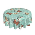 thumbnail image 2 of XMXT Waterproof Round Table Cloth, Fluttering Butterfly Print Tablecloth Polyester Table Cover for Home Kitchen Dining Party Room Decor, 60 inches, 2 of 8