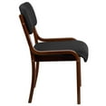 thumbnail image 5 of Contemporary Walnut Wood Side Reception Chair with Black Fabric Seat, 5 of 5