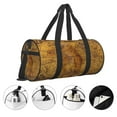 thumbnail image 3 of Fotbe Vintage Map Bolsa Deportiva de Lona Plegable con Estampado, Bolsa de Gimnasio con Bolsillo Seco/Húmedo, Bolsa de Viaje Ultraligera de Gran Capacidad, 3 of 6