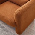 thumbnail image 6 of MAYEERTY Modern Lamb Fabric Armchair Solid Wood Frame Toss Pillow Included, 6 of 8