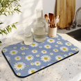 thumbnail image 3 of Washable Rubber Daisy Cute Floral Dish Drying Mats for Kitchen Counter Home Large Coffee Bar Pad Accessories and Decor for Utensils Stemware 19.5''x12'', 3 of 7