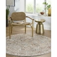 thumbnail image 3 of Hauteloom Chikao Living Room, Bedroom Area Rug - Traditional - Cream, Slate Blue, Beige - 6'7" x 9'6", 3 of 3