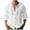 White, variant on WREESH Men's Hoodies Fashion Casual Solid Button Round-Neck Long Sleeve with Hooded Shirt Gray