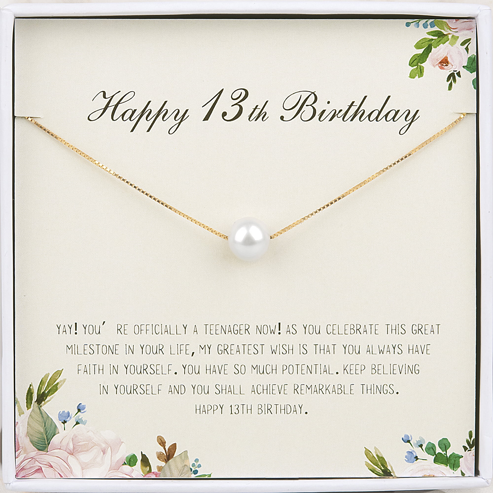 Thirteenth Birthday Necklace 13th Birthday Gift Teen Birthday Gift Official Teenager Gift for 13 Year Old Girl Gifts 13th Birthday Girl
