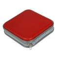 thumbnail image 2 of 2 Pcs 40 CD DVD Disc Album Storage Carry Case Cover Wallet Sleeve Holder Bag Hard Box - Silver & Red, 2 of 5