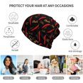 thumbnail image 5 of Pofeuu Hot Chili Print Multifunction Beanie Hat for Men Women Fashion Scarf Soft Stretch Skull Cap, 5 of 8