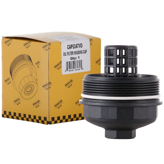Premium Guard Oil Filter Housing Cap Assembly CAP5247VO | Fits 2014-07 Volvo XC90, 2016-10 XC60, 2015-08 XC70, 2014-07 S80, 2016-11 S60, 2010-08 V70, 2016-15 V60, 2012-08 Land Rover LR2
