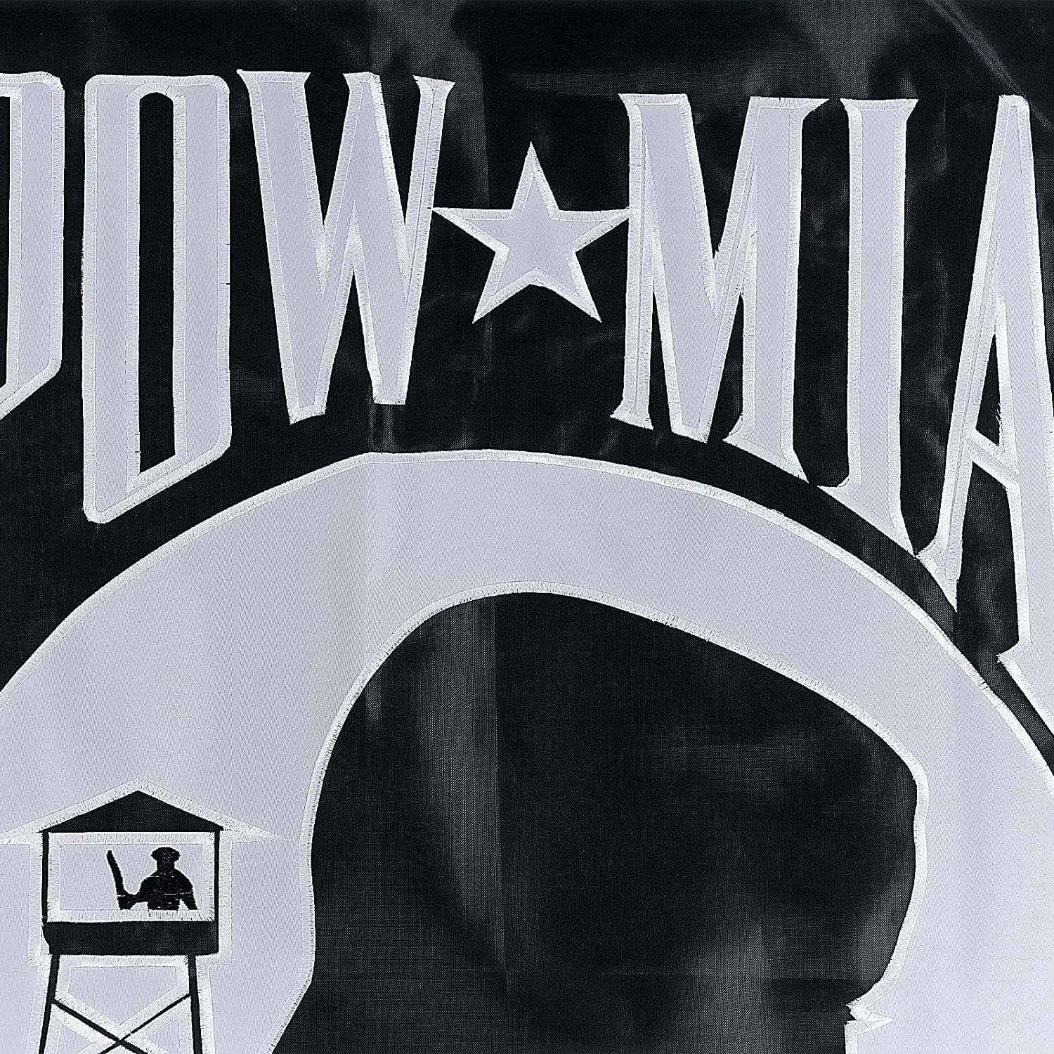 FLAGWIN Pow Mia Flag 2x3 Outdoor Double Sided Embroidered Military Pow Flags, US Mia Pow Flag Heavy Duty Polyester with Canvas Header and 2 Brass Grommets, You Are Not Forgotten Prisoner of War Flag