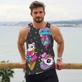 thumbnail image 6 of Rateoe Cat Icecream Pattern Sleeveless Gym Shirt Muscle Tee Breathable Workout Shirt Slim-Fit Tank Quick Dry Fit Muscle Tank Top Bodybuilding Sleeveless T Shirt-X-Large, 6 of 7