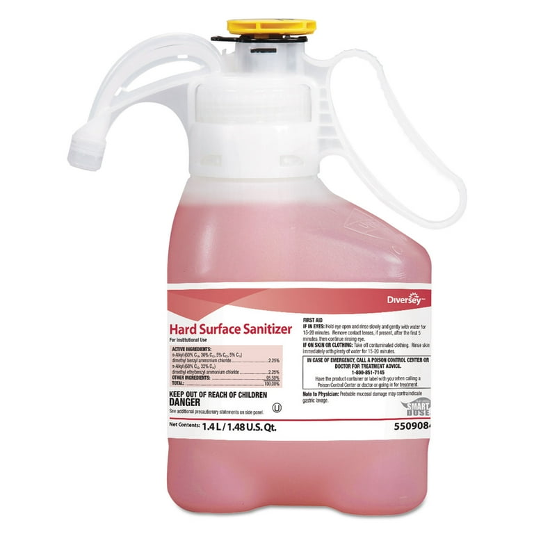 Hard Surface Sanitizer, Red, 1.4 L Bottle, 2/Carton Hard Surface Sanitizer, Red, 1.4 L Bottle, 2/Carton