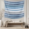 thumbnail image 5 of Blue Nordic Style Stripes Tapestry for Bedroom Wall Hanging Tapestry, Blue Gray Texture Ceiling Backdrop Tapestries Poster Blanket Wall Decor for Teens Room Living Room Dorm 59" x 90", 5 of 8
