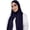 Navy, variant on FemaleHead Scarf Solid Color Long Scarf Wrap Scarves Cotton Scarf For Women Fashion White