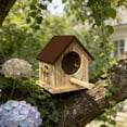 thumbnail image 4 of Kugisaki Outdoor Hanging Bird Feeder Wooden Bird House Feeder Outdoor Yard Garden Decor Unique Gifts, 4 of 6