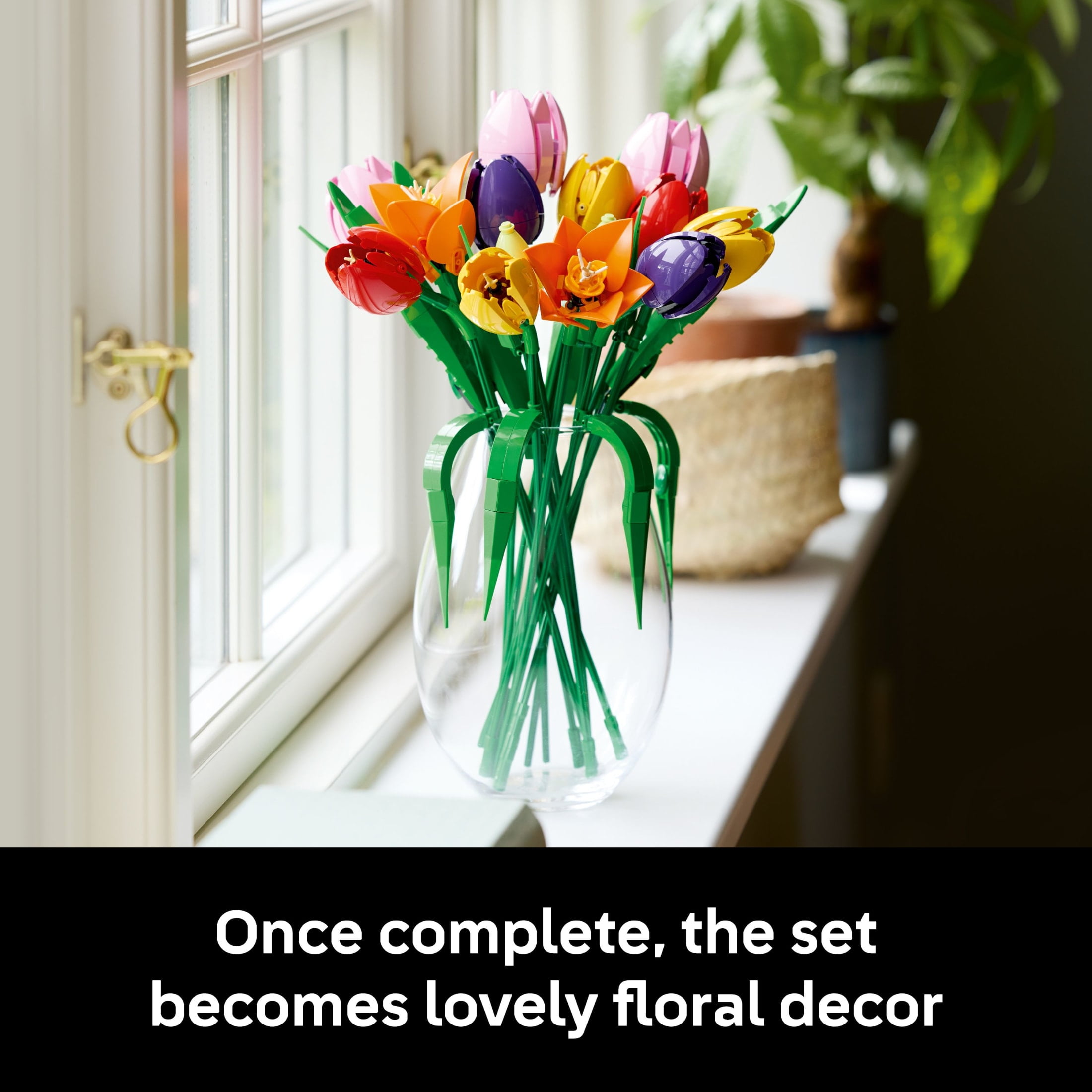 LEGO Botanicals Tulip Bouquet Building Set for Adults - Gift for Birthdays or Anniversary - Bedroom, Book Shelf & Office Decor for Women & Men, Ages 18+ - Artificial Flowers Crafting Kit - 11501