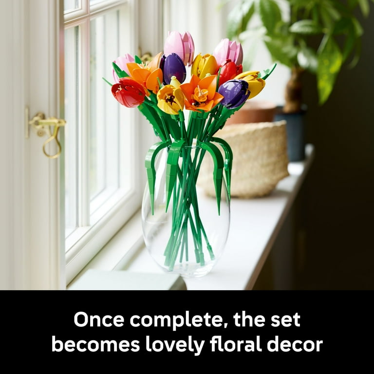 LEGO Botanicals Tulip Bouquet Building Set for Adults - Gift for