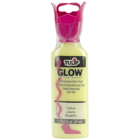 UPC: 0017754153999 | Tulip Dimensional Fabric Paint 1.25oz-Glow In The Dark Yellow -65000G-65175