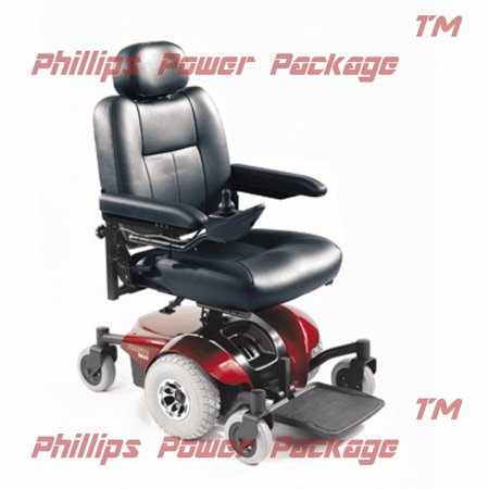 Invacare - Pronto M41 - Semi-Recline Power Wheelchair - 18" x 18" Seat - Red