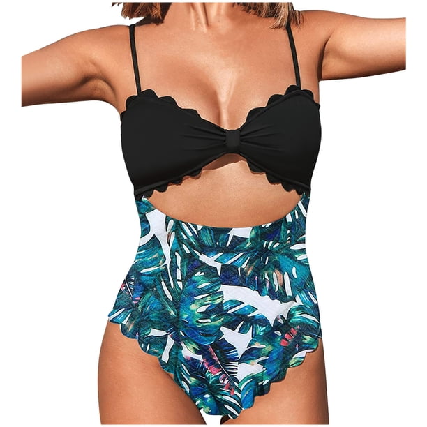 Sexy una pieza ahueca hacia fuera las mujeres Bikini Push-Up Pad traje de baño ropa de playa Fridja nalpqowj23892