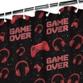thumbnail image 3 of Red Controllers Games Icons Black Pattern Shower Curtain 72"x72" ,Bathroom Decorative Shower Curtains Set with 12 Hooks,Modern Waterproof Washable Shower Curtain, 3 of 6