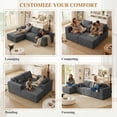 thumbnail image 6 of JONPONY L-Shape Sofa Couch,Cloud Sofa Couch No Assembly Boneless Deep Seat Sofa for Living Room, Grey, 6 of 14