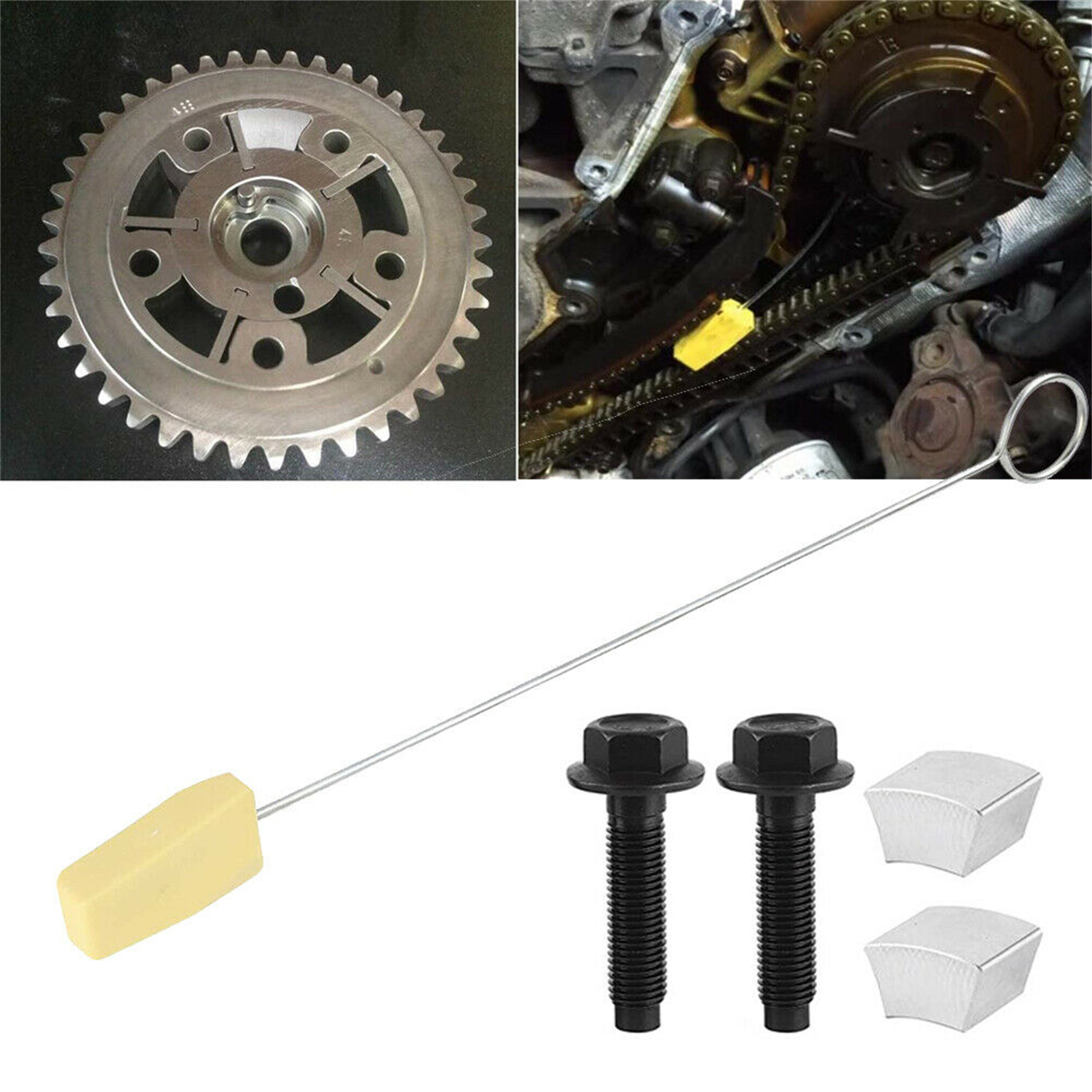 Cam Phaser Lock Out Kit Camshaft Bolt and Timing Chain Tool for Ford 4.