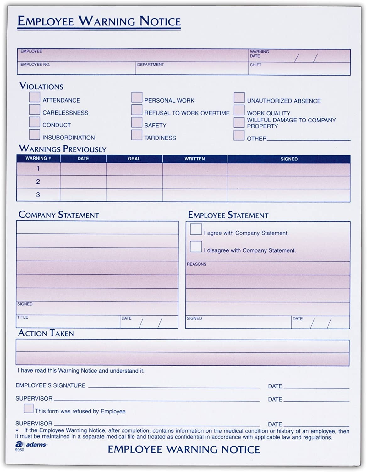 Final warning notice to employee image