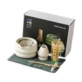 thumbnail image 4 of Set de matcha, tazón de matcha con boquilla, herramientas japonesas de fabricación de té, regalo de matcha, portavasos de cerámica kit de matcha Blanco 7 piezas, 4 of 8