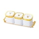 thumbnail image 5 of Caja de condimentos con tapa y bandeja Caja de condimentos 3 rejillas Organizador de especias Condimento blanco, 5 of 9