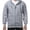 Heather Gray, variant on Men's Heavyweight Full Zip Fleece Hoodie