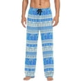 thumbnail image 2 of FREEAMG Blue Tribe Elepnant Pajama Pants for Men, Men's Separate Bottoms, Pure Cotton Comfortable Lounge Pants（295）, 2 of 7