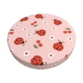 thumbnail image 1 of Disketp Ladybug With Flower Funda Redonda para Taburete, Funda de Cojín para Silla de Bar Suave y Elástica-12 inch, 1 of 7