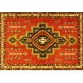 thumbnail image 1 of Ahgly Company Machine Washable Indoor Rectangle Persian Yellow Traditional Area Rugs, 4' x 6', 1 of 4
