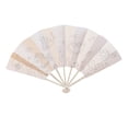thumbnail image 2 of Papel de mano, abanico plegable, abanico plegable de bambú, abanico plegable en blanco mundo submarino, 2 of 9