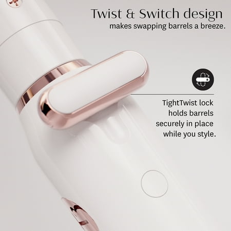 T3 - Switch Kit Curl Trio Interchangeable Curling Iron - White & Rose Gold