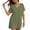 Green, variant on Womens Swimsuit Cover Up Short Sleeve V Neck Bathing Suit Civerup Summer Casual Beach Dresses Plus Size Fashion