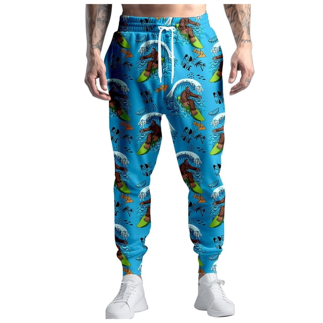 HUANBAI Costumes des Années 80 pour Hommes Pantalons de Jogging Pantalons Décontractés Pantalons de Course avec Cordon Tenue des Années 90 pour Hommes